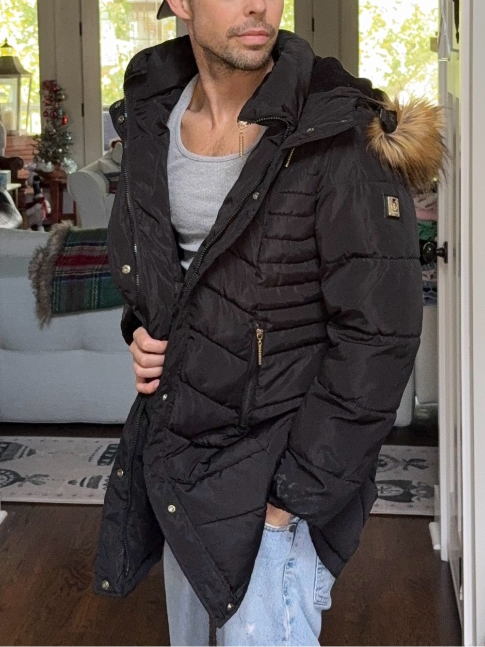 Rocawear Y2K Faux Fur Puffer Coat 🖤